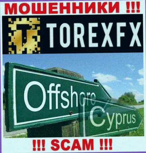 Официальное место регистрации Торекс ФХ на территории - Кипр