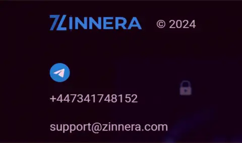 Контактные сведения биржи Zinnera Exchange