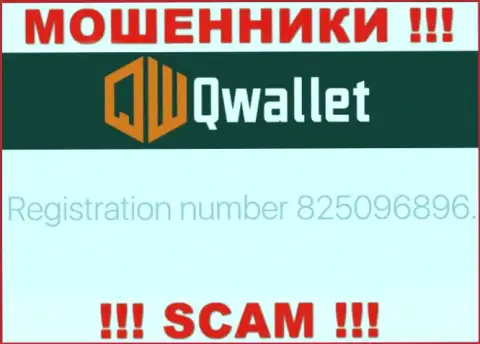 Компания QWallet Co указала свой номер регистрации у себя на официальном сайте - 825096896