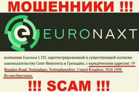 Юридический адрес конторы EuroNaxt Com на ее сервисе ненастоящий - это СТОПРОЦЕНТНО МОШЕННИКИ !!!