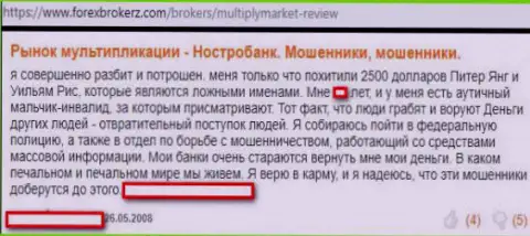 Перевод на русский отзыва игрока на мошенников MultiPlyMarket