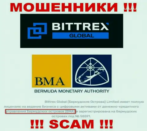 И компания Bittrex и ее регулятор - Bermuda Monetary Authority (BMA), являются разводилами