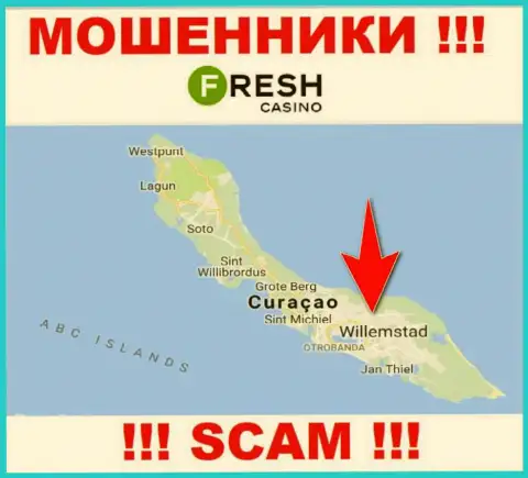 Curaçao - вот здесь, в оффшорной зоне, зарегистрированы internet-мошенники Фреш Казино