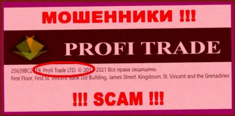 Profi-Trade Ru - это интернет-мошенники, а владеет ими Profi Trade LTD