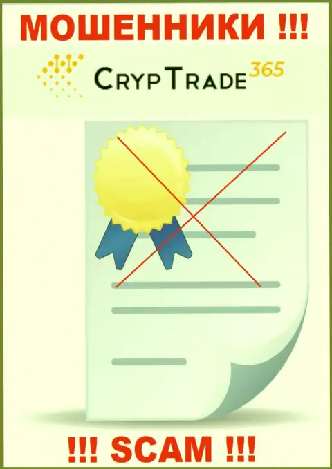 С CrypTrade365 слишком рискованно сотрудничать, они не имея лицензии, нагло крадут вложенные деньги у своих клиентов