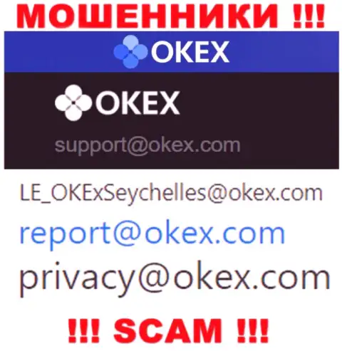На сайте мошенников O KEx предоставлен данный адрес электронного ящика, на который писать не стоит !!!