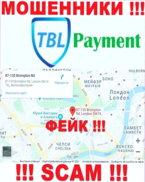 С обманной конторой TBL Payment не работайте совместно, сведения в отношении юрисдикции липа