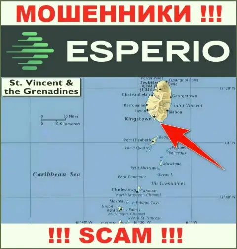 Оффшорные internet кидалы Esperio прячутся вот тут - Kingstown, St. Vincent and the Grenadines