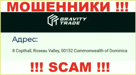IBC 00018 8 Copthall, Roseau Valley, 00152 Commonwealth of Dominica - это офшорный адрес Gravity Trade, предоставленный на веб-ресурсе этих лохотронщиков