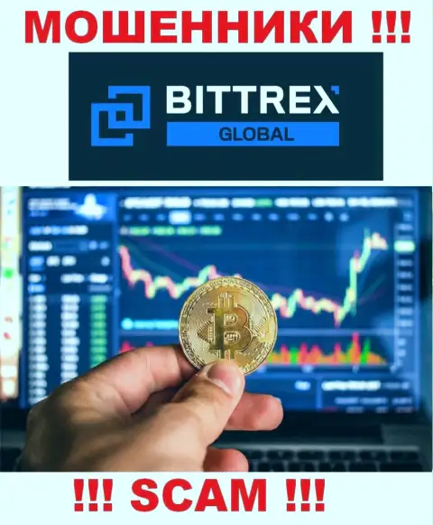 Очень рискованно иметь дело с мошенниками Global Bittrex Com, направление деятельности которых Торговля виртуальными деньгами