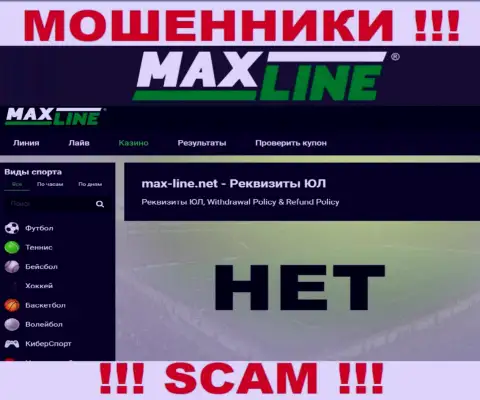 Юрисдикция Max-Line Net не представлена на веб-портале компании - это лохотронщики ! Будьте крайне бдительны !!!