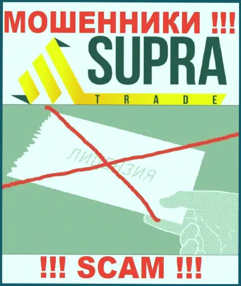 Контора SupraTrade - это МОШЕННИКИ !!! На их web-сервисе нет сведений о лицензии на осуществление их деятельности