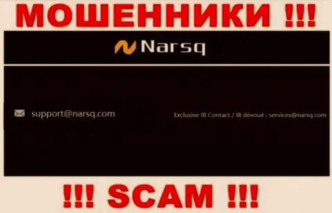 Электронный адрес интернет мошенников Narsq, который они предоставили на своем официальном веб-сервисе