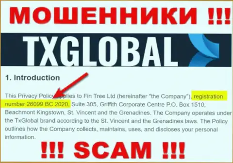 TXGlobal не скрывают регистрационный номер: 26099 BC 2020, да и зачем, оставлять без денег клиентов он совсем не мешает