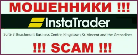 Suite 3, Beachmont Business Centre, Kingstown, St. Vincent and the Grenadines это оффшорный адрес InstaTrader Net, откуда ВОРЫ обдирают своих клиентов