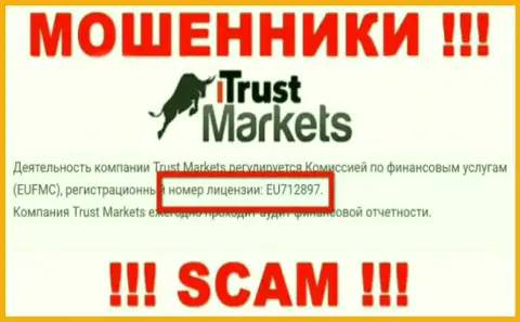 Это именно тот номер лицензии, который показан на официальном web-портале Trust Markets