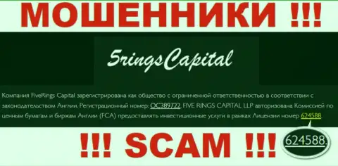 Five Rings Capital опубликовали номер лицензии на веб-портале, однако это не обозначает, что они не МОШЕННИКИ !!!