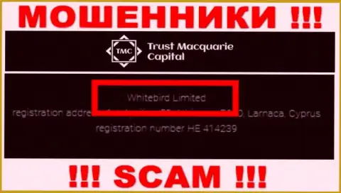 На ресурсе Trust Macquarie Capital отмечено, что указанной организацией владеет Whitebird Limited
