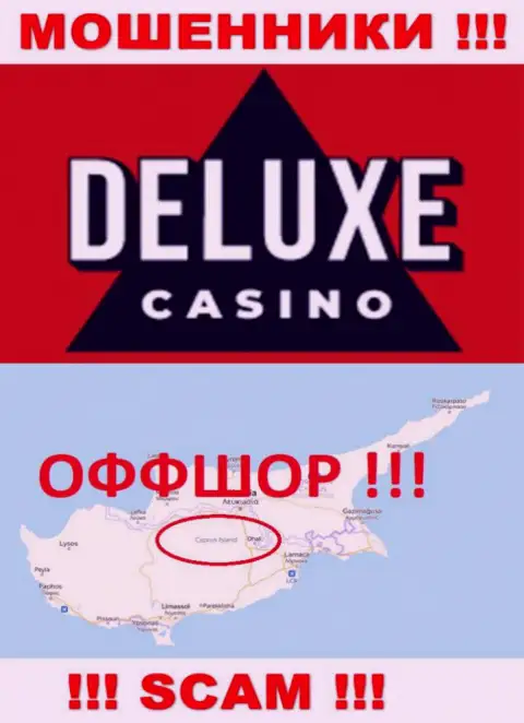 Делюкс-Казино Ком - это преступно действующая компания, зарегистрированная в оффшоре на территории Cyprus