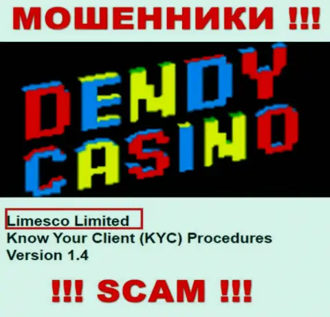 Информация про юридическое лицо internet ворюг Dendy Casino - Лимеско Лтд, не обезопасит Вас от их грязных лап