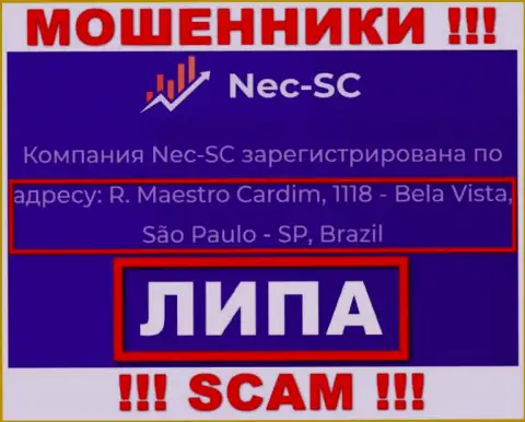Где именно расположена контора NEC-SC Com неизвестно, инфа на информационном портале ложь