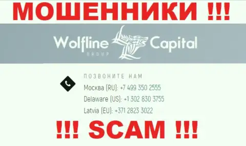 Будьте крайне бдительны, вдруг если звонят с неизвестных номеров телефона, это могут оказаться интернет-обманщики Wolfline Capital