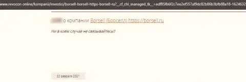 Borsell - это АФЕРИСТ !!! Действующий во всемирной интернет паутине (отзыв)