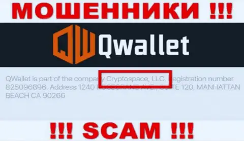 На официальном интернет-сервисе QWallet Co говорится, что этой конторой управляет Cryptospace LLC