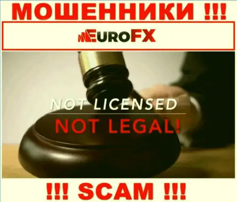 Инфы о лицензии на осуществление деятельности Euro FX Trade у них на официальном сайте не размещено - это РАЗВОДНЯК !!!