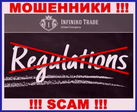 Infiniko Trade беспроблемно прикарманят Ваши денежные вложения, у них нет ни лицензии, ни регулирующего органа