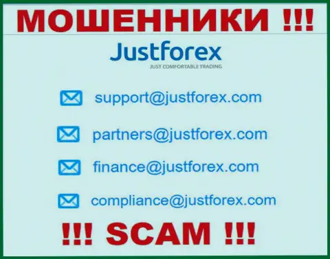 Не спешите связываться с организацией JustForex, посредством их электронного адреса, поскольку они мошенники